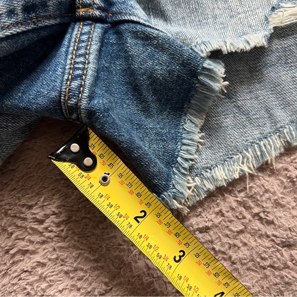 NWT Aerie Cotton Blend Elastic Waist High Waist‎ Cutoff Shorts Women's Size L - Picture 6 of 8